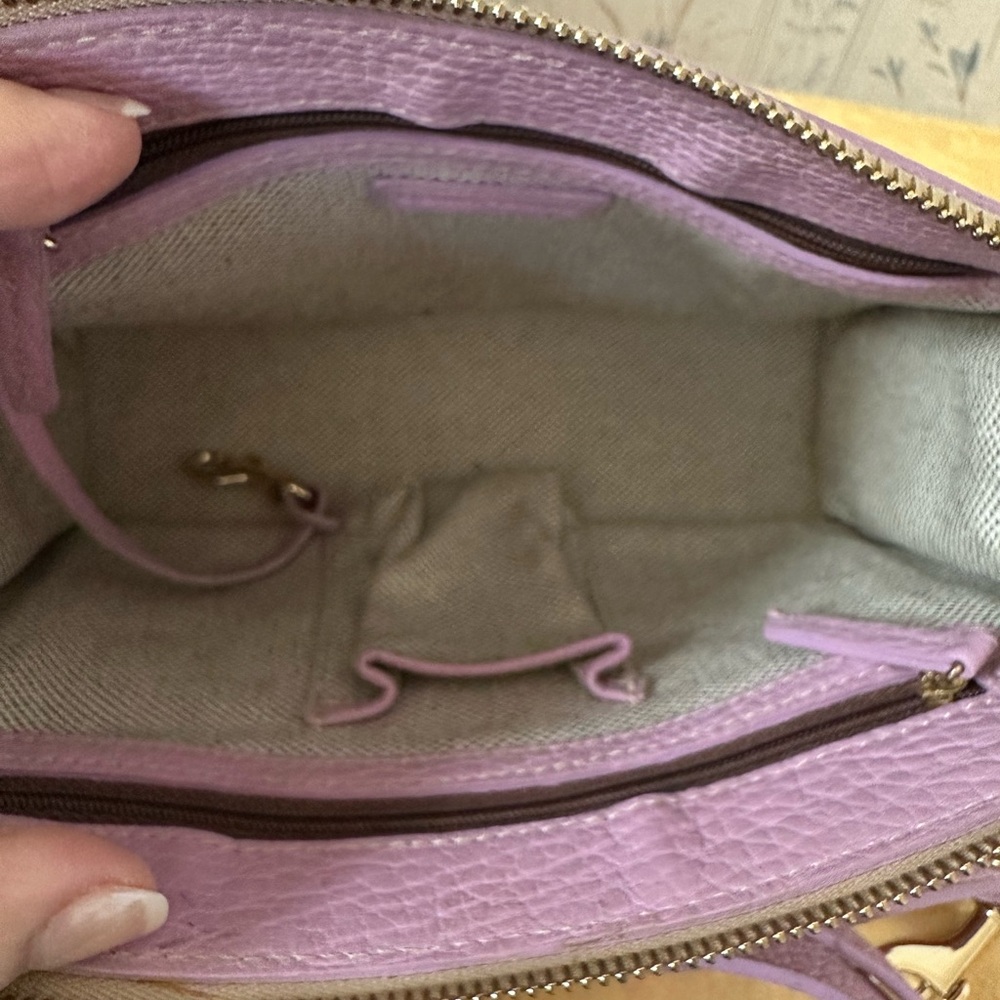 Dooney & Bourke Purple Canvas & Leather Monogram Crossbody - Picture 14 of 16